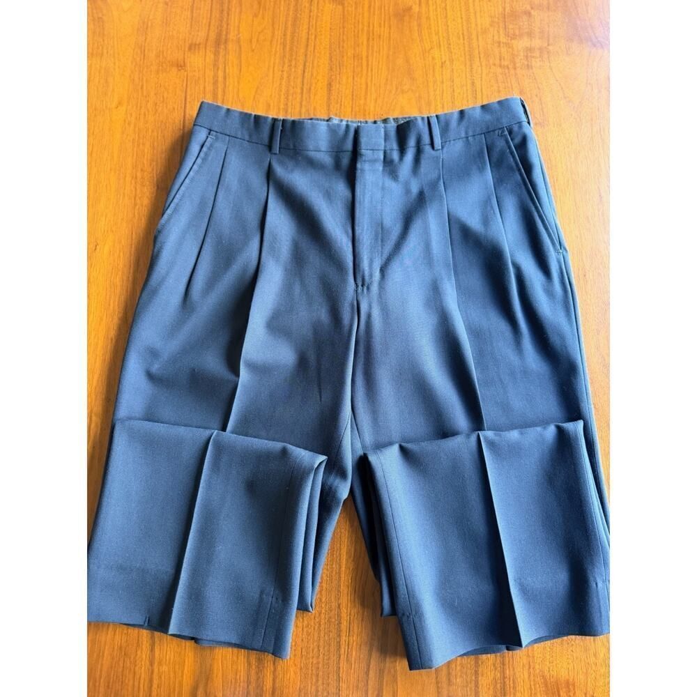 Vintage Murphy & Hartelius Navy Double Pleated Dress Pants - 38x29